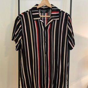 boohooMAN S/S Resort Collar Shirt Size Medium